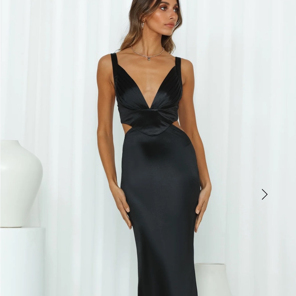 NWT Hello Molly Elegant Black Midi Evening Dress